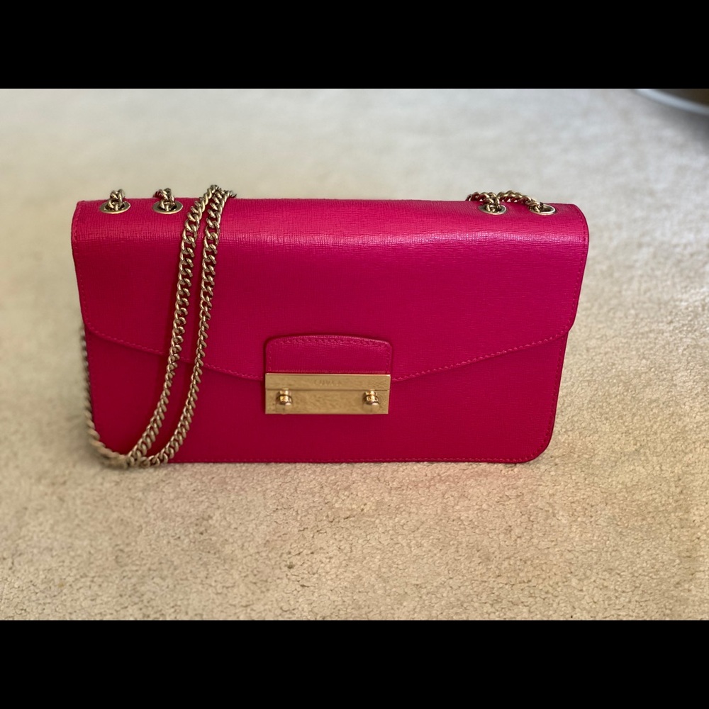 SOLD Furla Hot Pink shoulder bag